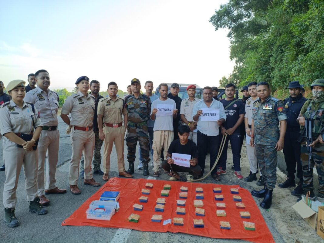 तीन करोड़ मूल्य के हेरोइन के साथ एक गिरफ्तार, नशीले पदार्थों के परिवहन खिलाफ कछार पुलिस का अभियान जारी